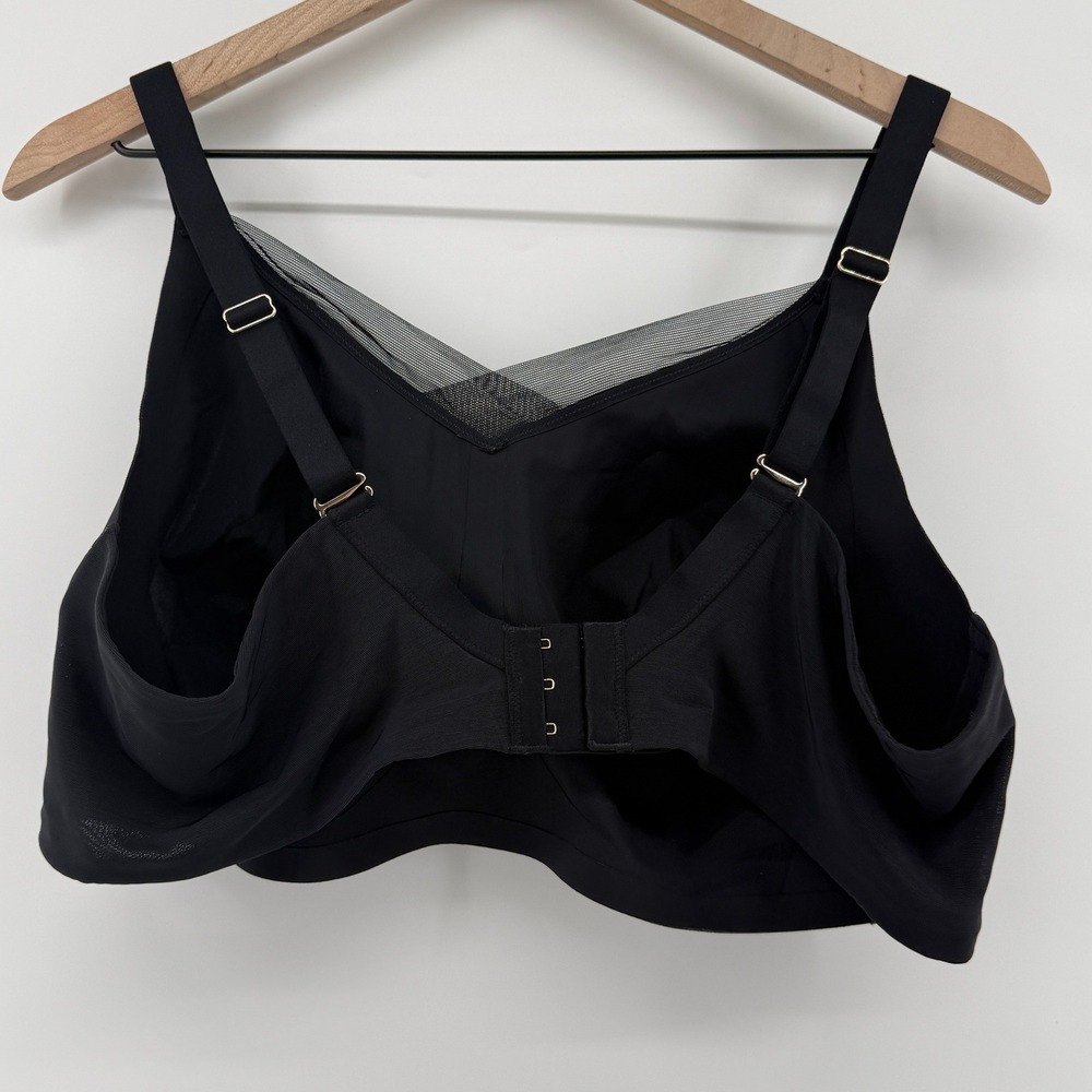 Thirdlove‎ 24/7 Classic Wireless Crossover Minimizer Bra Black 42F Unlined Soft View 2